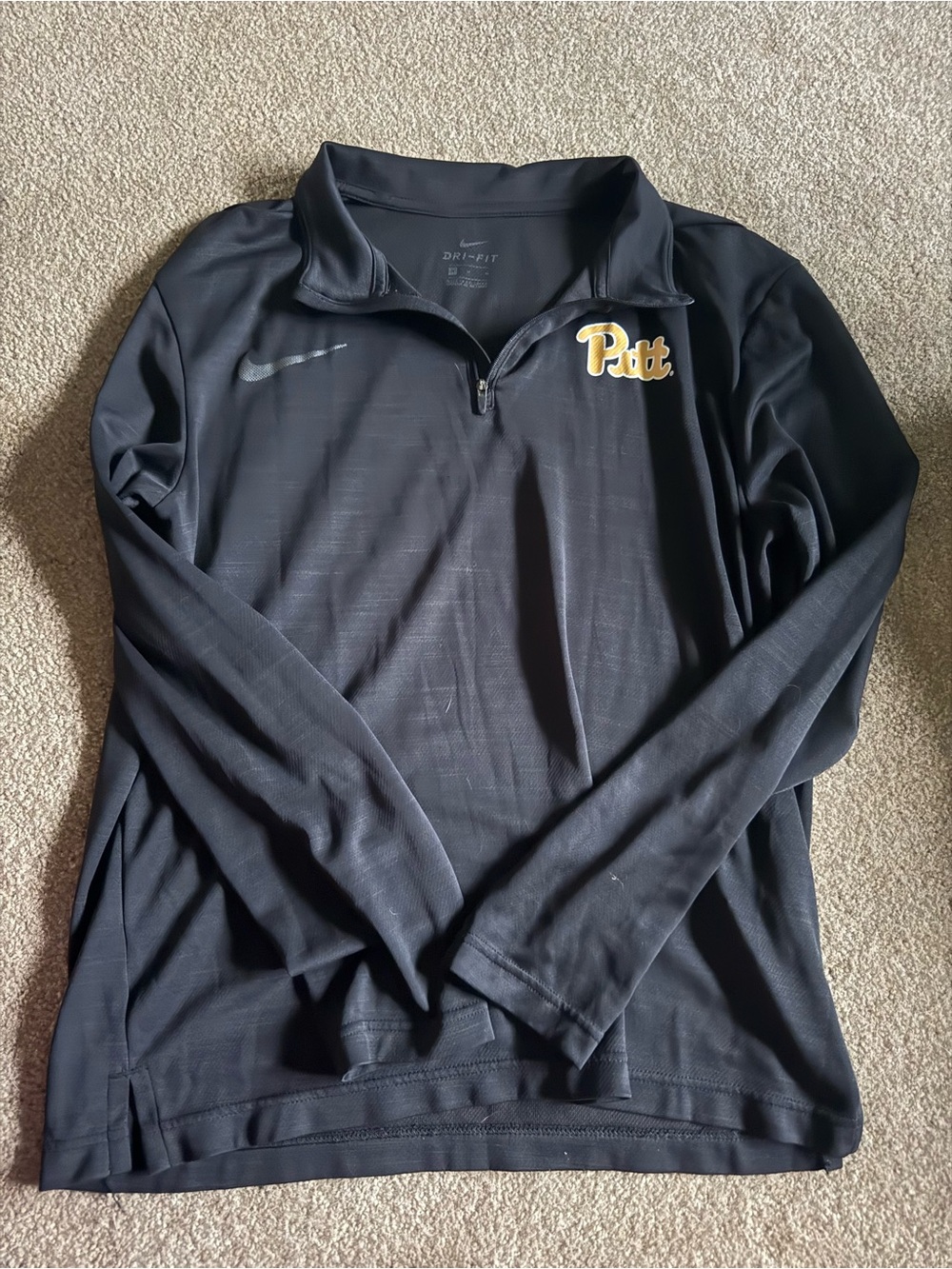 Nike Black Dri-FIT Athletic Top with Subtle Logo